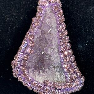 Elegant Purple Crystal Pendant